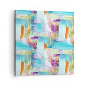 Bild auf Leinwand - Leinwandbild - Fröhlicher Labyrinth-Liner - 70x70 cm
