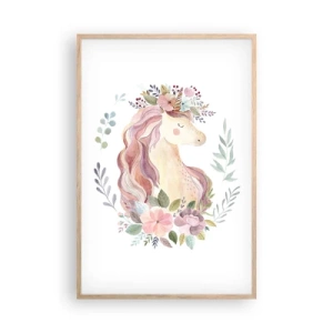 Poster in einem Rahmen aus heller Eiche - Eine Einladung in die Welt der Märchen - 61x91 cm