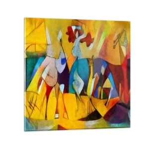 Glasbild - Bild auf glas - Sonne - Leben - Freude - 70x70 cm