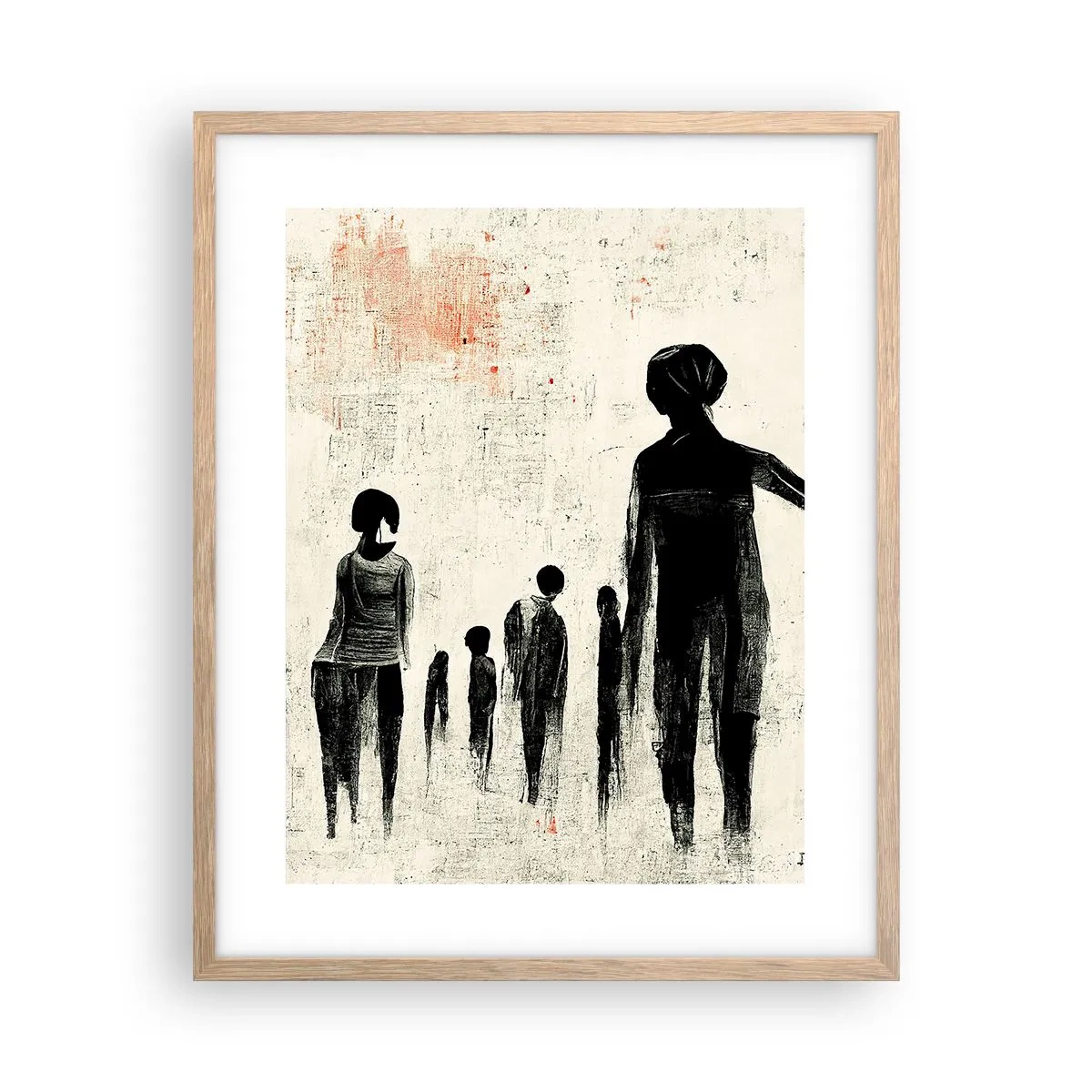 Poster in einem Rahmen aus heller Eiche - Gegen die Einsamkeit - 40x50 cm
