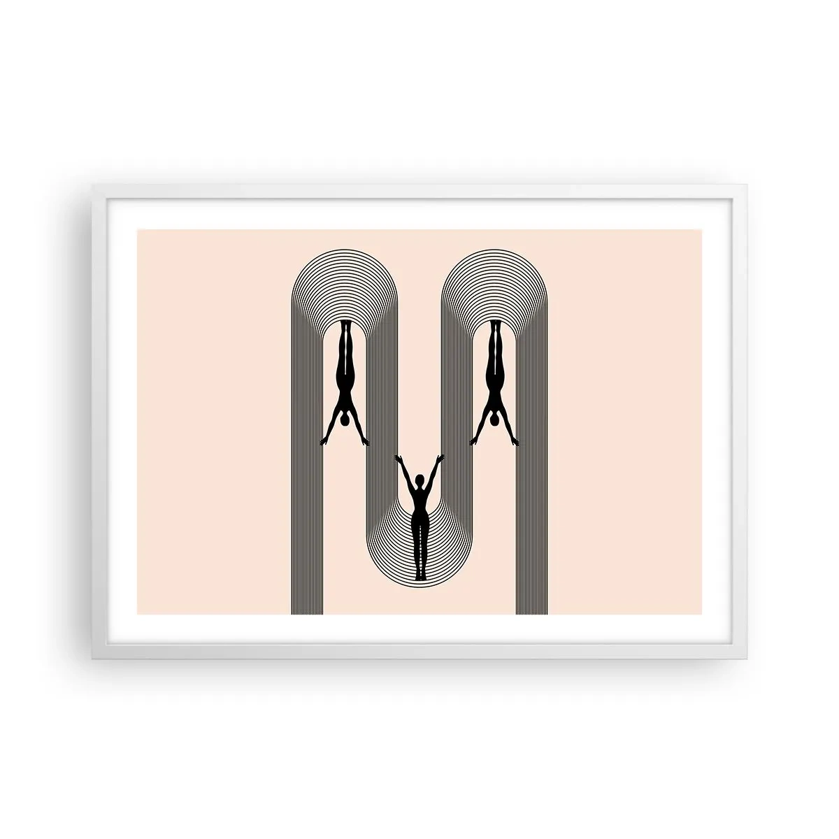 Poster in einem weißen Rahmen - Verkehrt herum - 70x50 cm