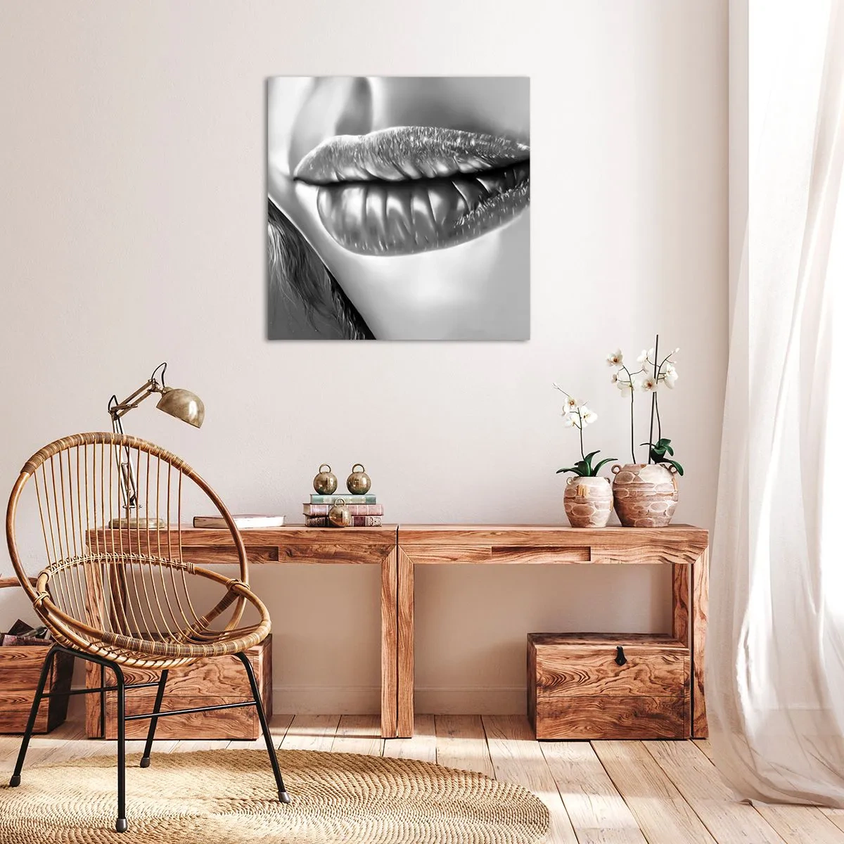 Bild auf Leinwand - Leinwandbild - Ich weiß, was du denkst… - 40x40 cm