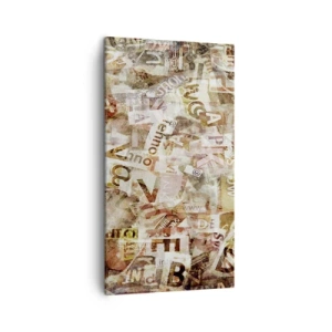 Bild auf Leinwand - Leinwandbild - Ich vereinige das Geschwätz - 45x80 cm