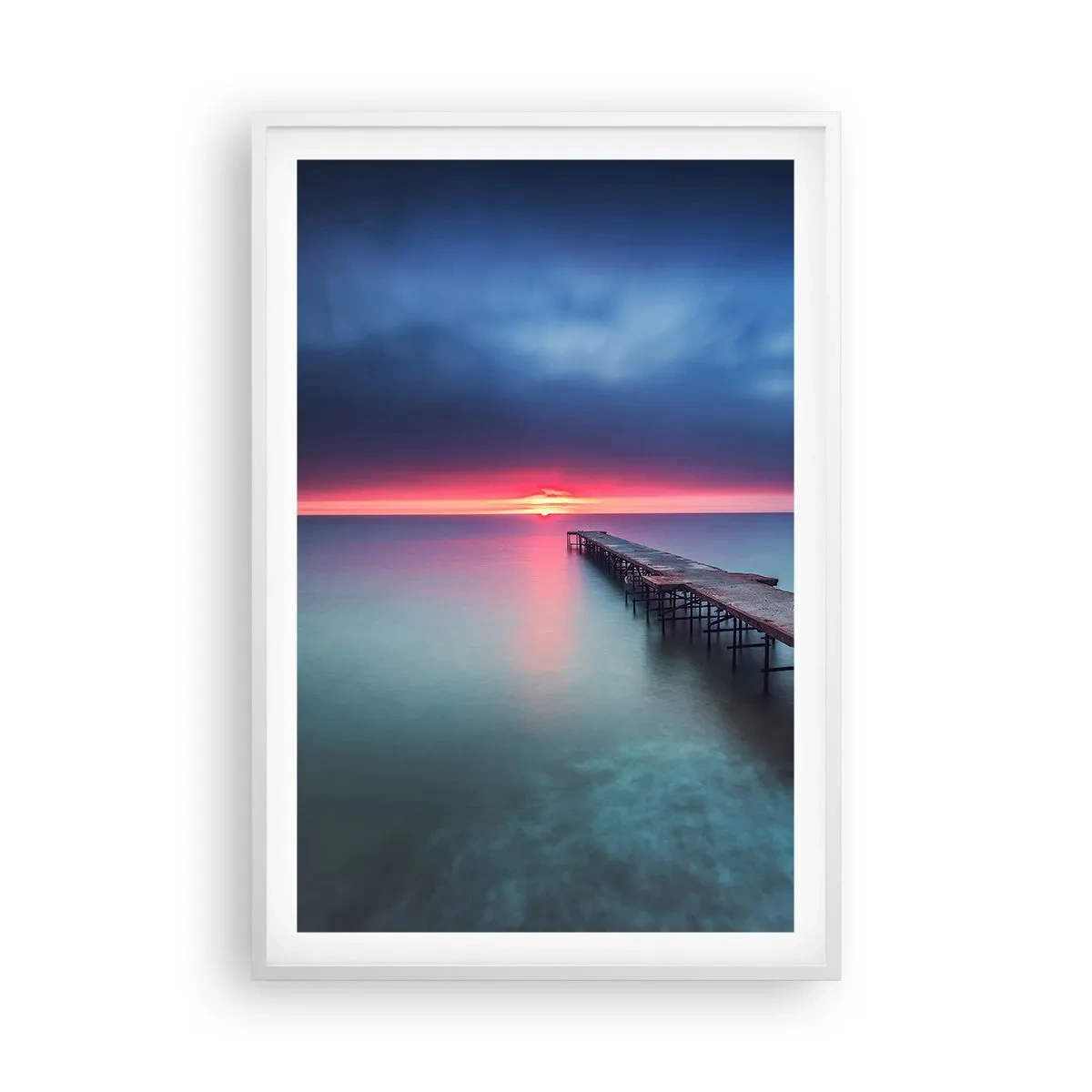 Poster in einem weißen Rahmen - Zwischen Himmel und Erde - 61x91 cm