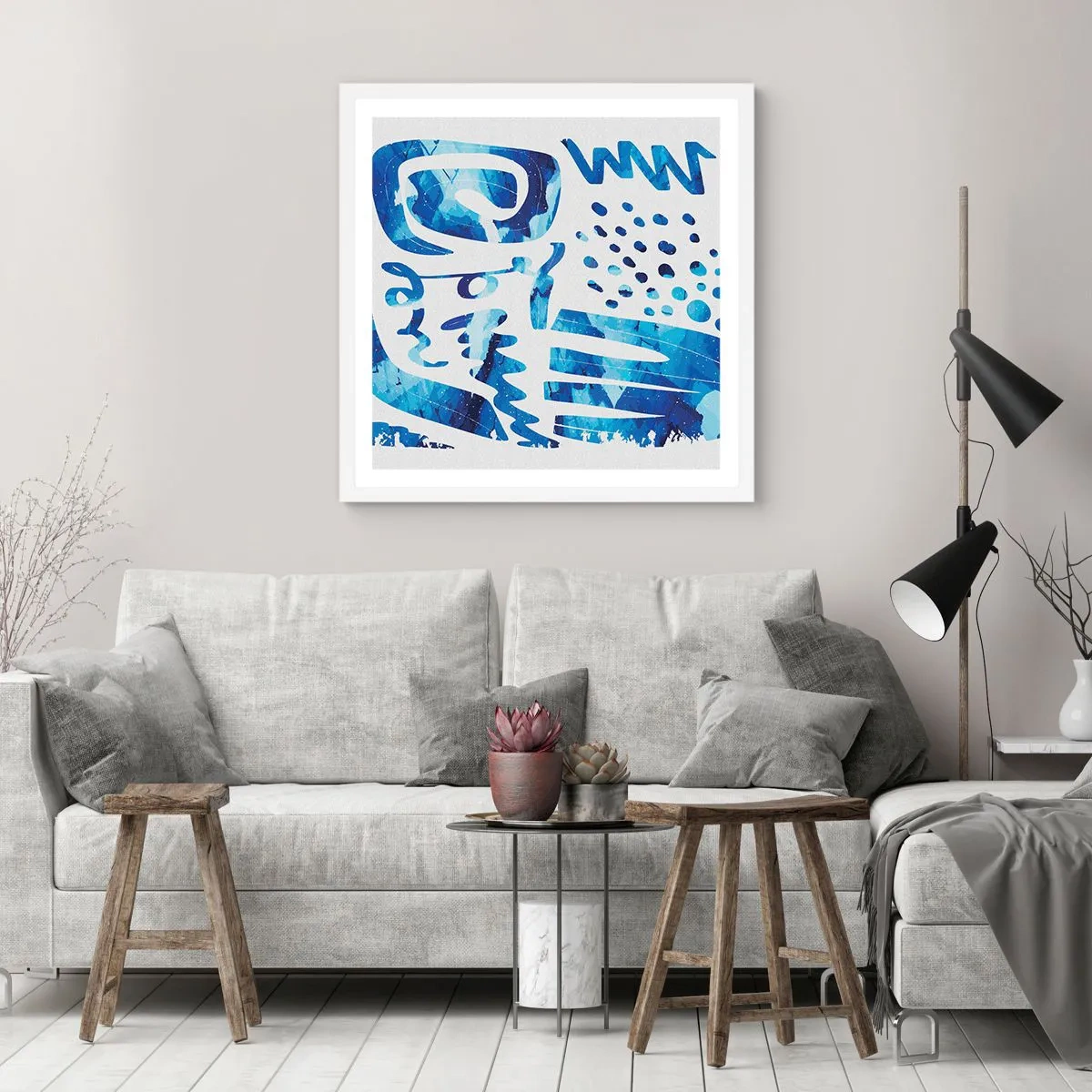 Poster in einem weißen Rahmen - Zurück zu den Wurzeln - 60x60 cm