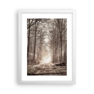 Poster in einem weißen Rahmen - Waldkathedrale - 30x40 cm