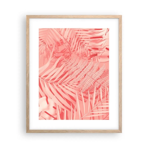 Poster in einem Rahmen aus heller Eiche - Rosa Konzept - 40x50 cm