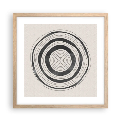 Poster in einem Rahmen aus heller Eiche - Wichtig ist, was dazwischen liegt - 40x40 cm