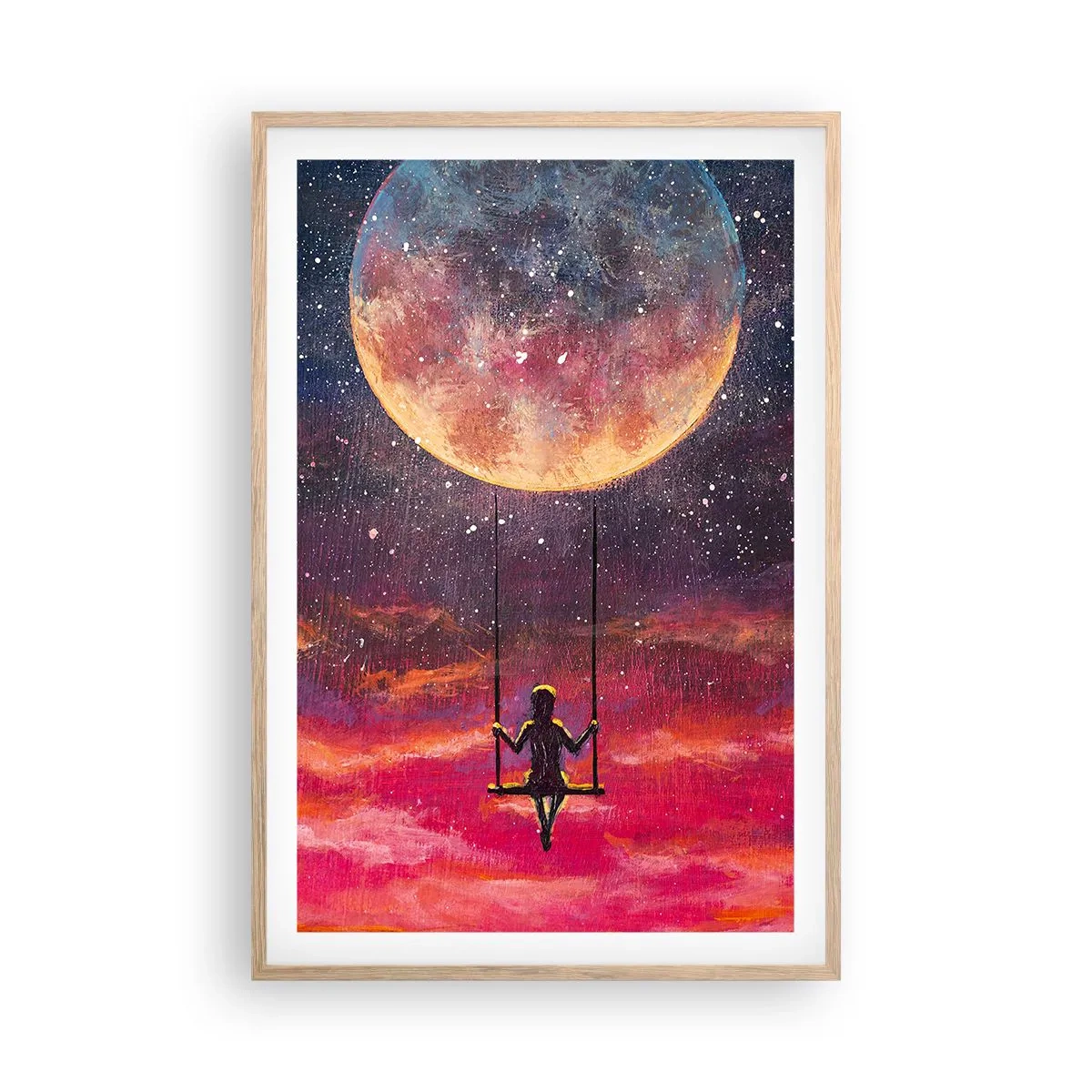 Poster in einem Rahmen aus heller Eiche - Traum - 61x91 cm