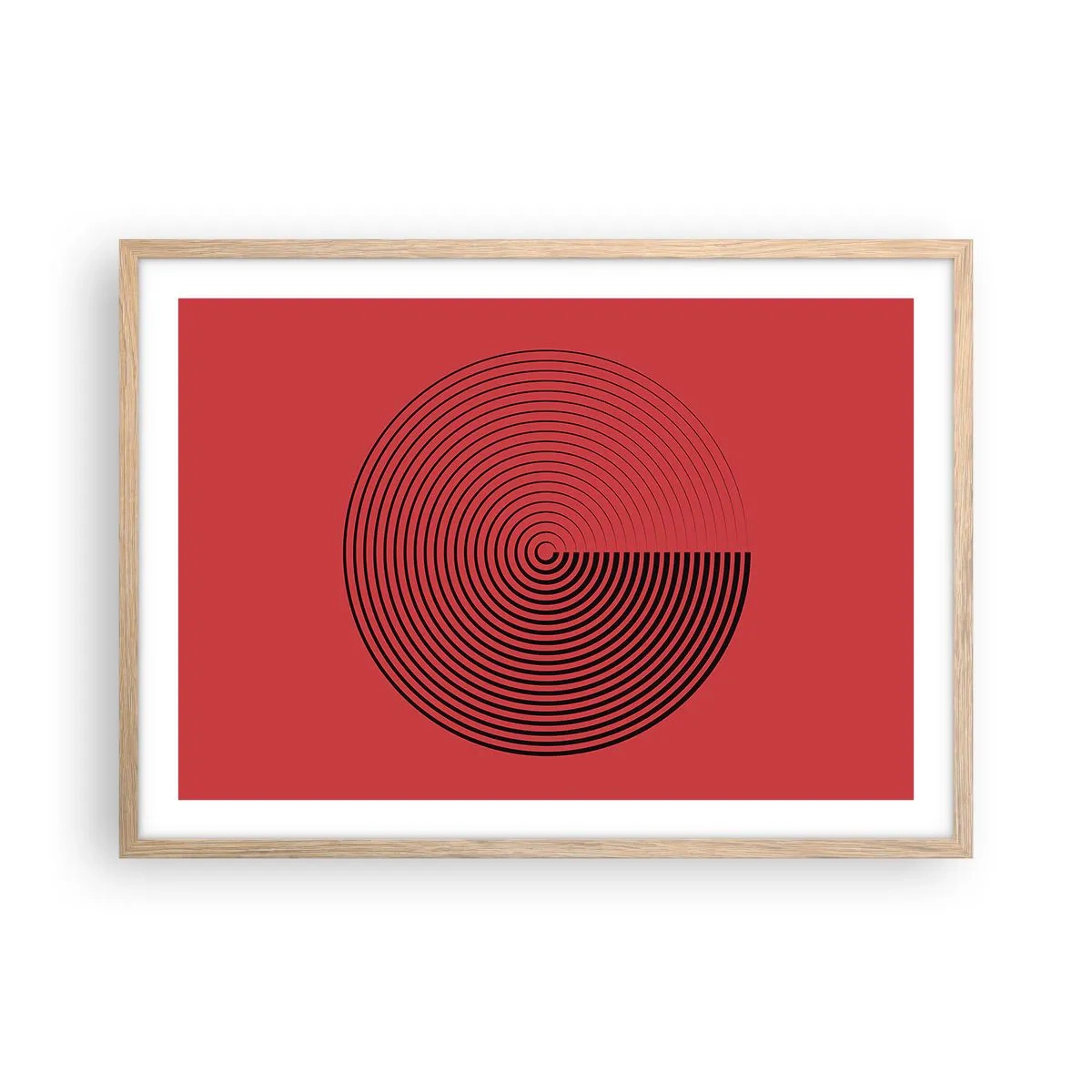 Poster in einem Rahmen aus heller Eiche - Kreisbewegung - 70x50 cm