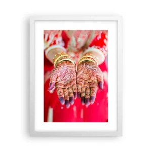 Poster in einem weißen Rahmen - Bereit, das Glück zu fangen? - 30x40 cm