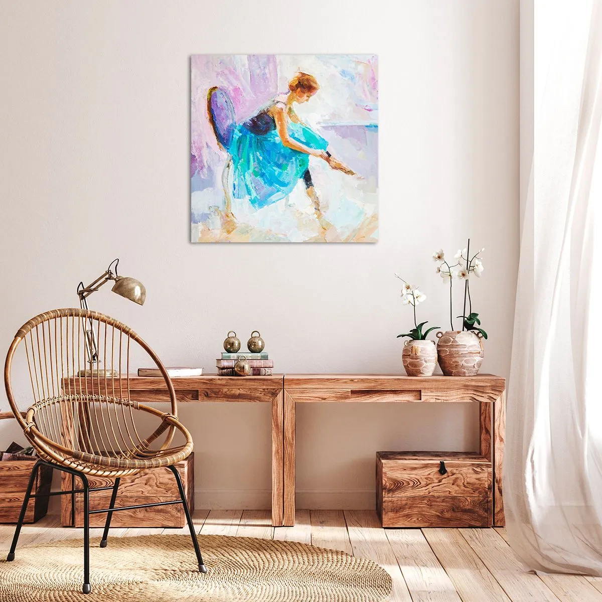 Bild auf Leinwand - Leinwandbild - Unbeschreibliche Anmut, subtiler Charme - 50x50 cm