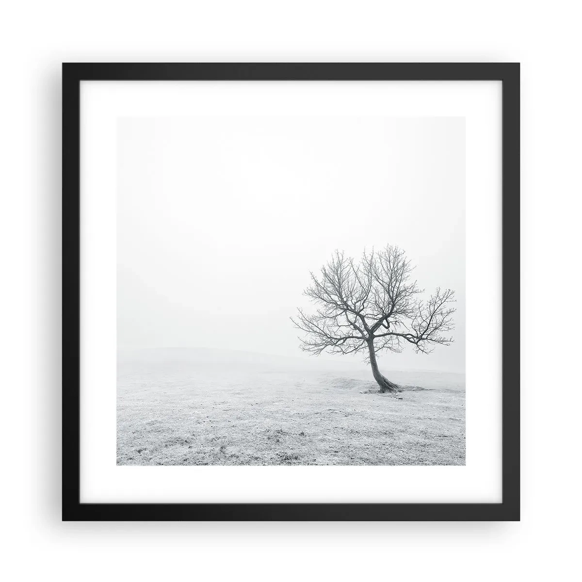 Poster in einem schwarzem Rahmen - Gegen das Nichts - 40x40 cm