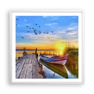 Poster in einem weißen Rahmen - Bis morgen - 60x60 cm