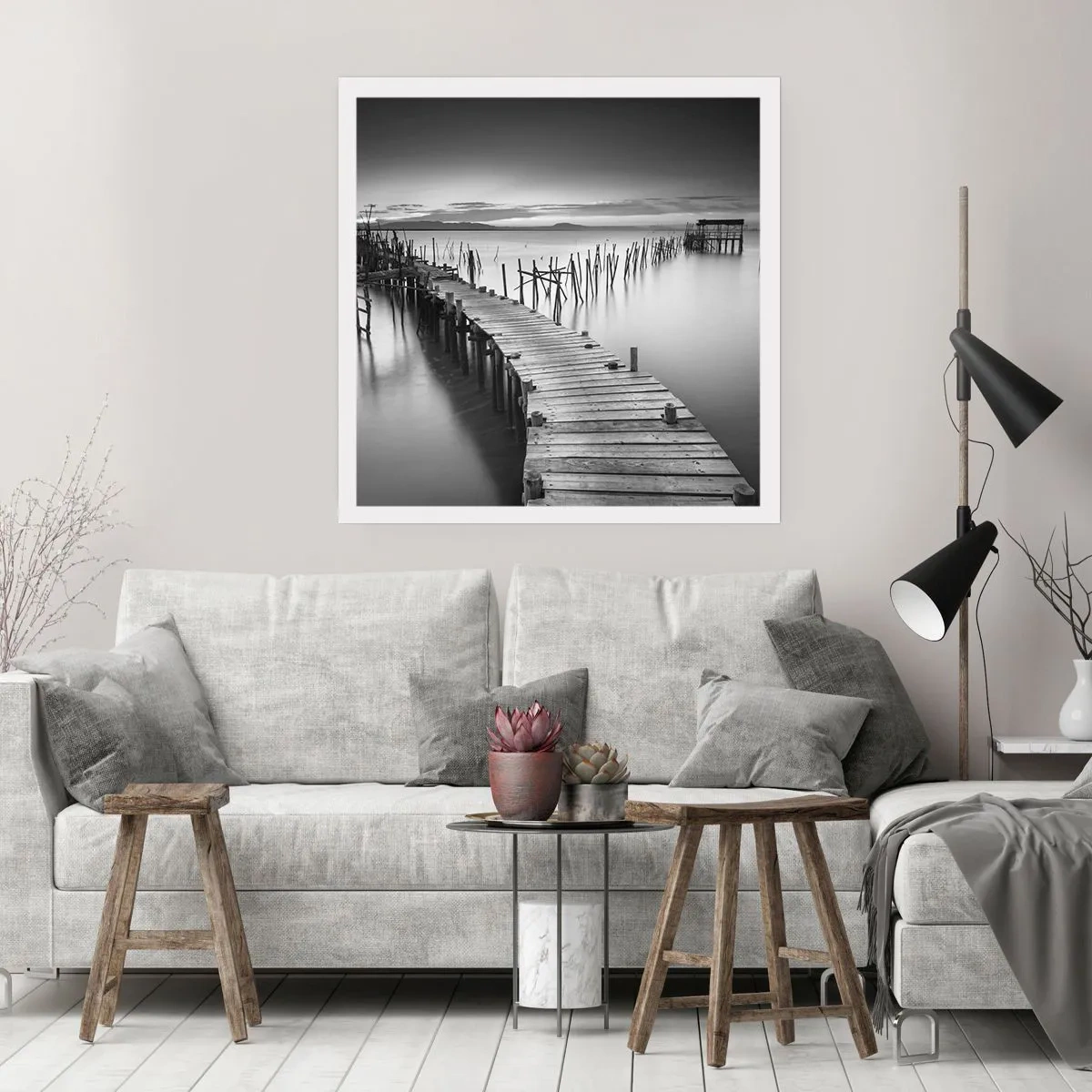 Poster - Der Frieden eines vergessenen Ufers - 60x60 cm