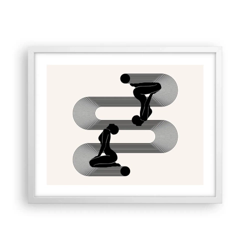 Poster in einem weißen Rahmen - Sinnliche Symmetrie - 50x40 cm