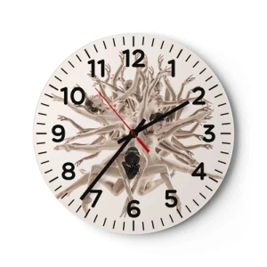 Wanduhr - Glasuhr - Aufblühen im Tanz - 30x30 cm