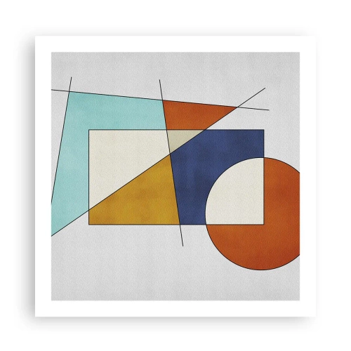 Poster - Abstraktion: modernistisches Spiel - 60x60 cm