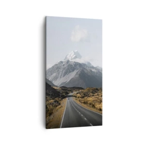 Bild auf Leinwand - Leinwandbild - Der Weg ins Herz der Berge - 45x80 cm