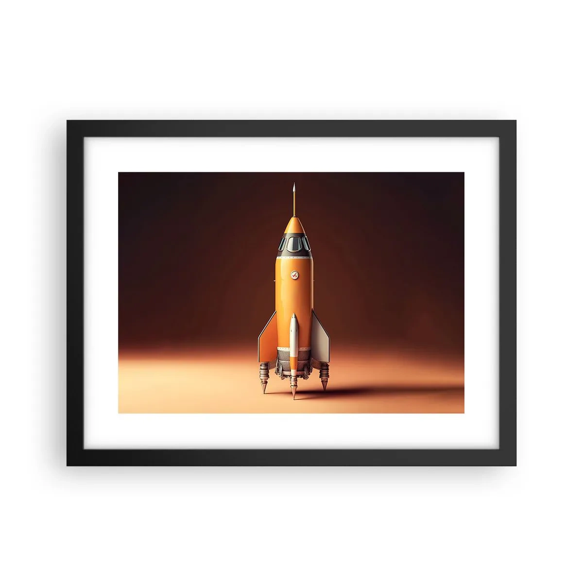 Poster in einem schwarzem Rahmen - Es beginnt mit einem Traum - 40x30 cm