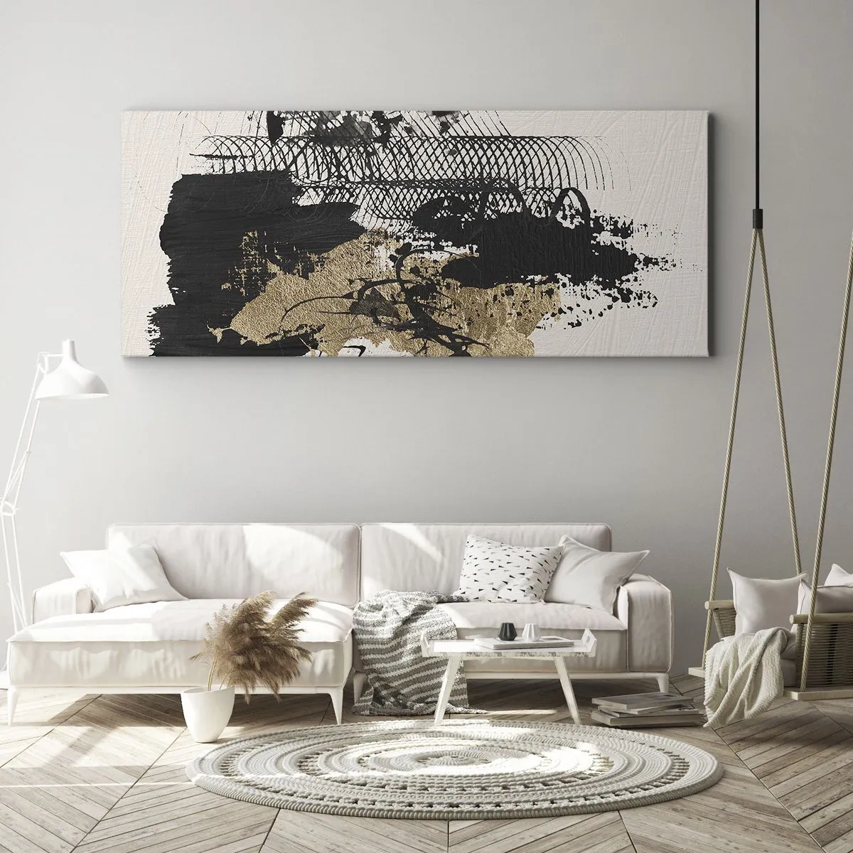 Bild auf Leinwand - Leinwandbild - Komposition mit Leidenschaft - 100x40 cm