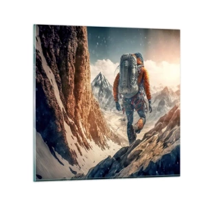 Glasbild - Bild auf glas - Einsamer Krieger - 40x40 cm