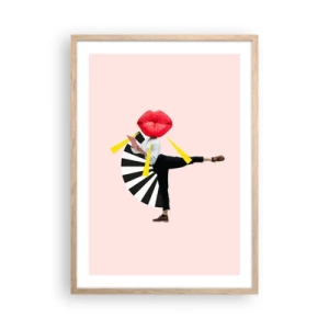 Poster in einem Rahmen aus heller Eiche - Surreale Pop-Art - 50x70 cm