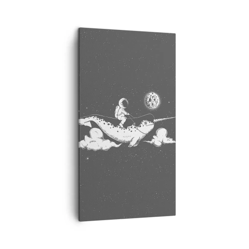 Bild auf Leinwand - Leinwandbild - Weltraumreiter - 45x80 cm