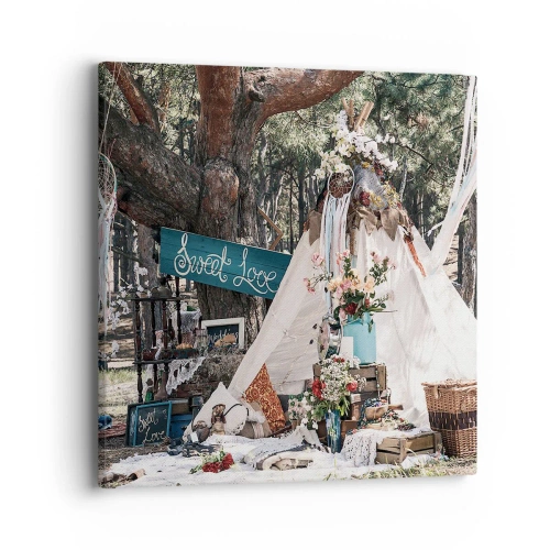 Bild auf Leinwand - Leinwandbild - Liebe machen ... - 40x40 cm