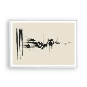 Poster in einem weißen Rahmen - Hastige Abstraktion - 100x70 cm