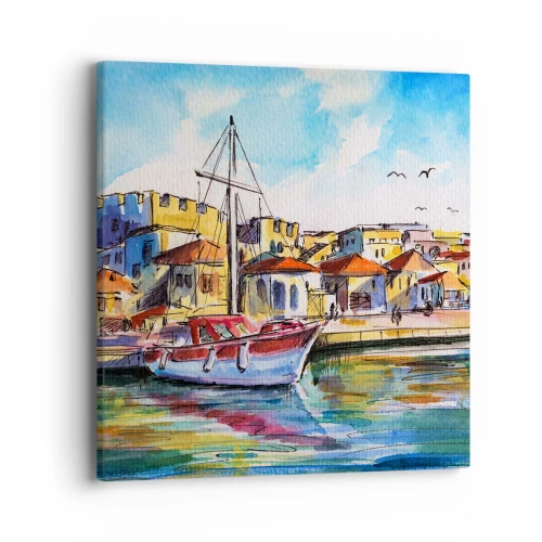 Bild auf Leinwand - Leinwandbild - Regenbogennachmittag - 40x40 cm