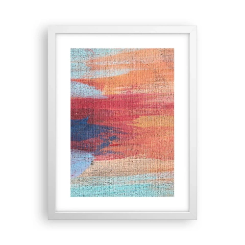 Poster in einem weißen Rahmen - Renne den Regenbogen hinunter - 30x40 cm