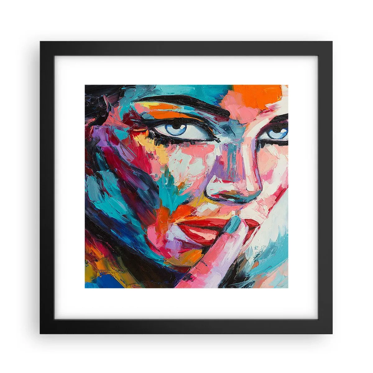 Poster in einem schwarzem Rahmen - Unser erstes Geheimnis - 30x30 cm