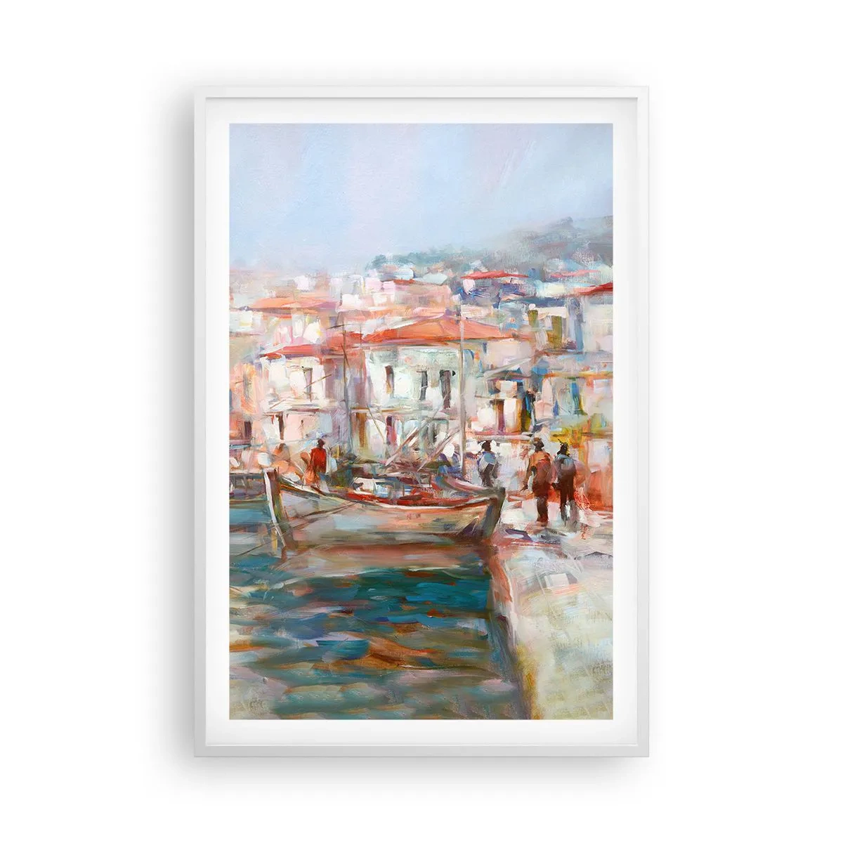 Poster in einem weißen Rahmen - Pastell-Sommerferien - 61x91 cm