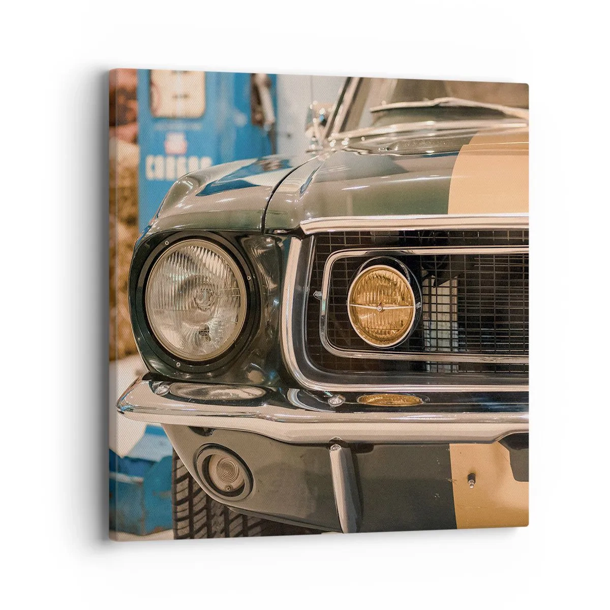 Bild auf Leinwand - Leinwandbild - Treffen mit einer Legende - 40x40 cm