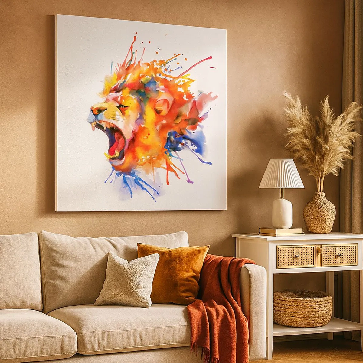 Bild auf Leinwand - Leinwandbild - Um vor Wut zu explodieren - 30x30 cm