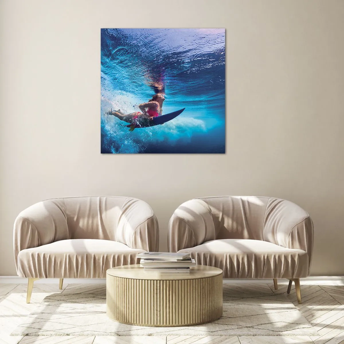 Glasbild - Bild auf glas - Tiefe der Freude - 60x60 cm