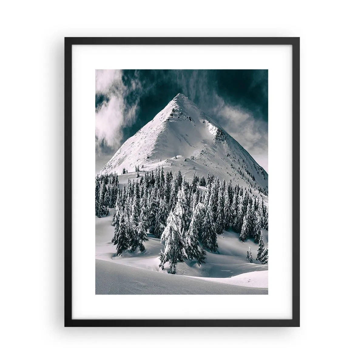Poster in einem schwarzem Rahmen - Das Land aus Schnee und Eis - 40x50 cm