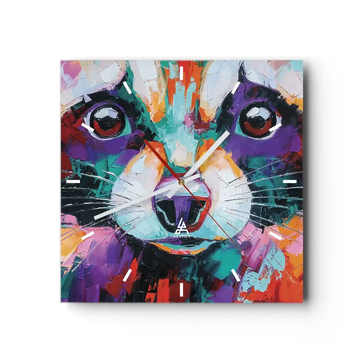 Wanduhr - Glasuhr - Nur gute Emotionen - 40x40 cm