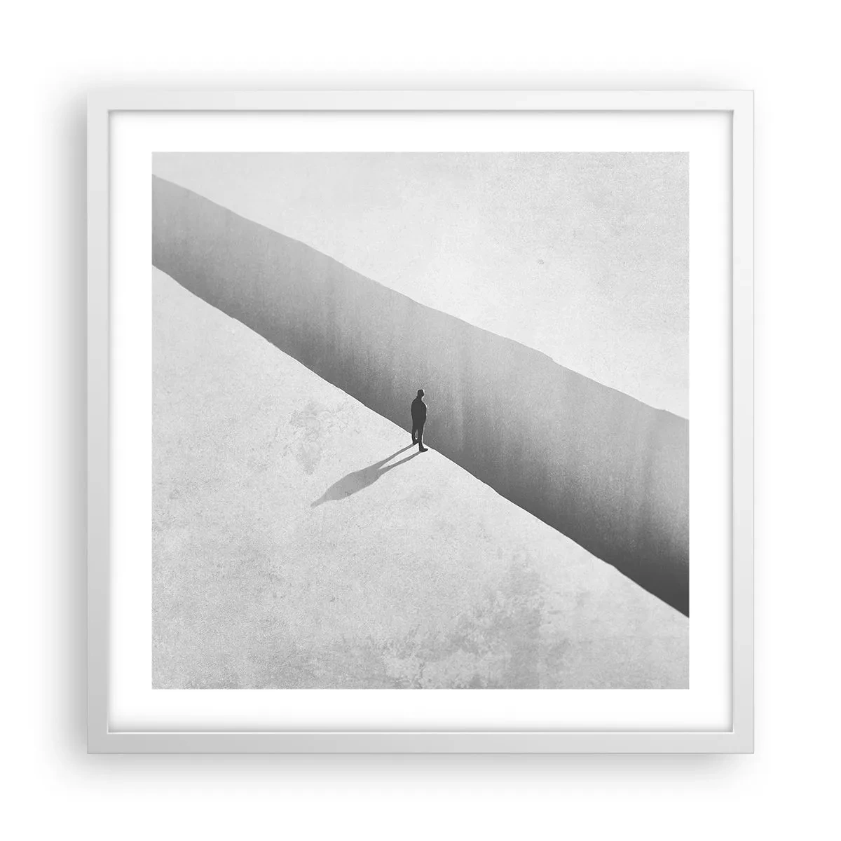 Poster in einem weißen Rahmen - Klares Ziel - 50x50 cm