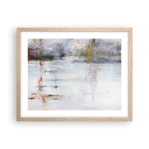 Poster in einem Rahmen aus heller Eiche - Hinter dem Luftvorhang - 50x40 cm