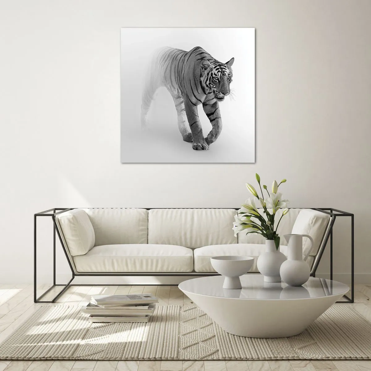 Glasbild - Bild auf glas - Im Nebel gelauert - 30x30 cm