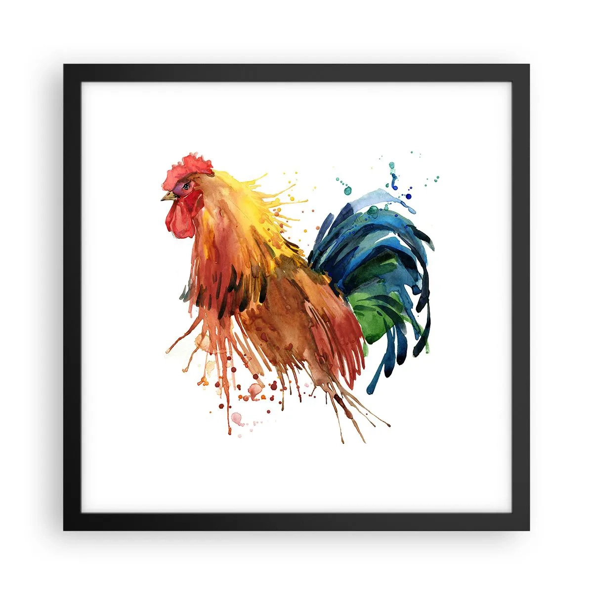 Poster in einem schwarzem Rahmen - Königliches Gewand, königlicher Stolz - 40x40 cm