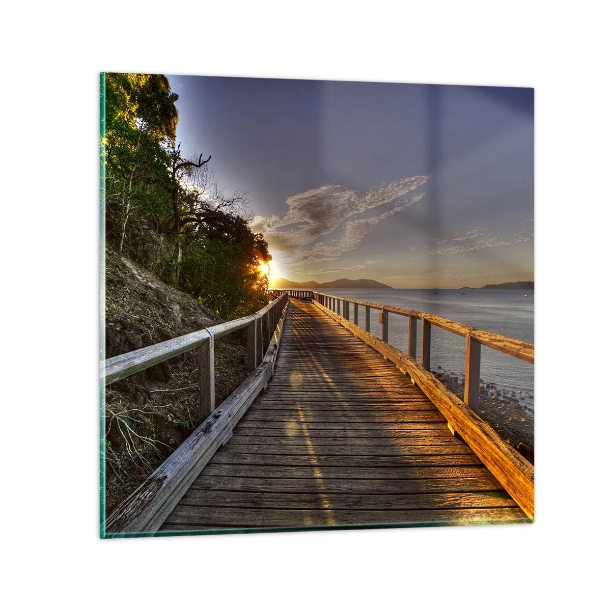 Glasbild - Bild auf glas - Gehen, weiter der Sonne entgegengehen - 30x30 cm