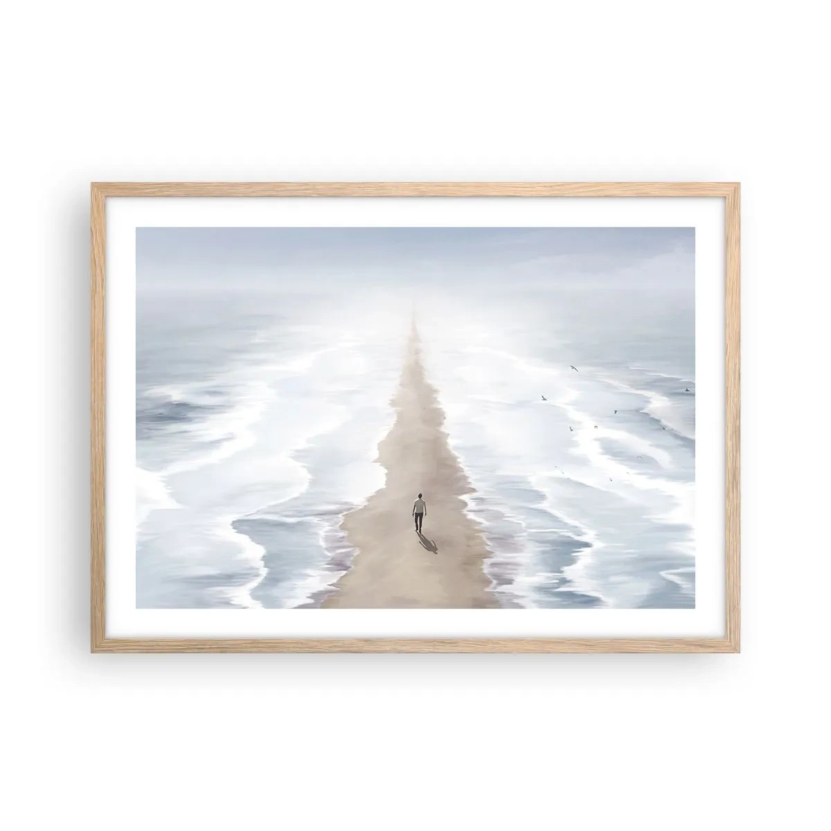 Poster in einem Rahmen aus heller Eiche - Glänzende Zukunft - 70x50 cm