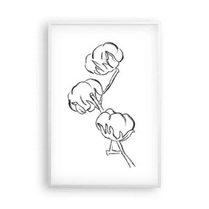 Poster in einem weißen Rahmen - Baumwolldaunen - 61x91 cm