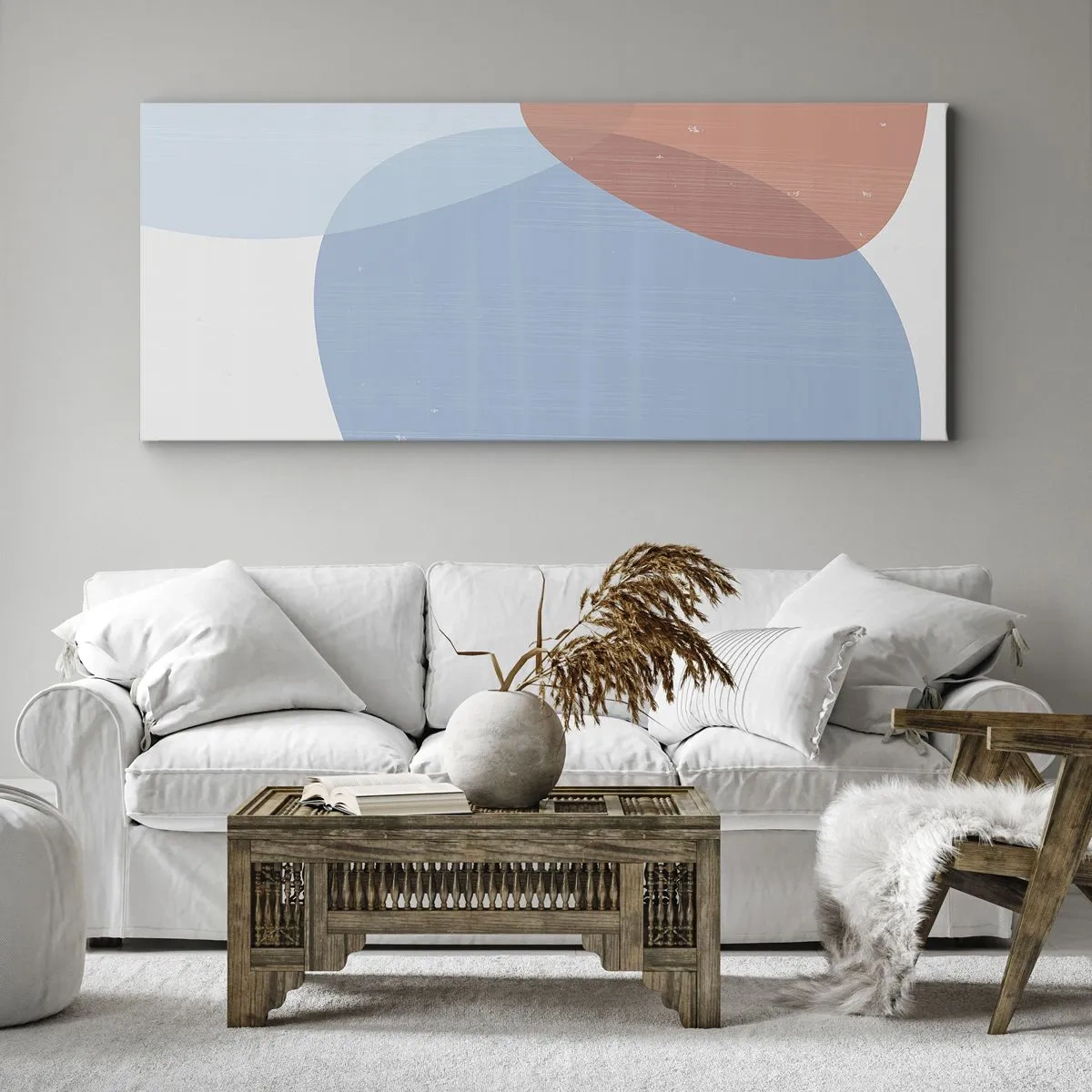 Bild auf Leinwand - Leinwandbild - Pastellbeziehungen - 100x40 cm