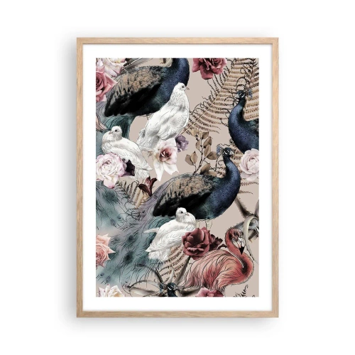 Poster in einem Rahmen aus heller Eiche - Im Schlossgarten - 50x70 cm