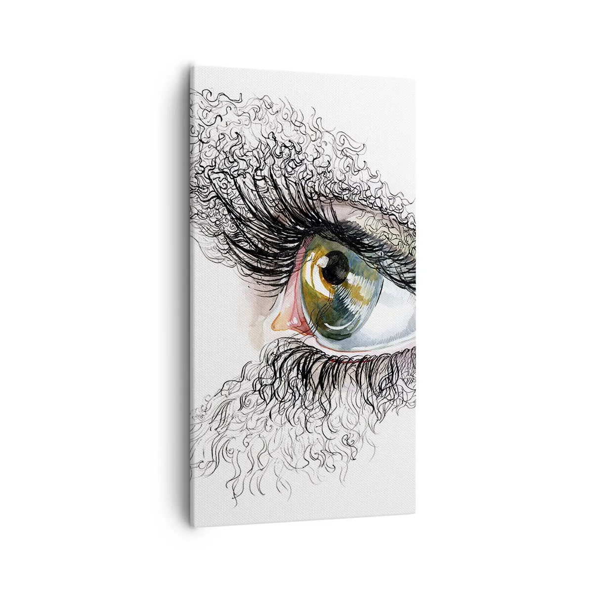 Bild auf Leinwand - Leinwandbild - Schau direkt in die Seele - 55x100 cm