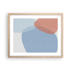 Poster in einem Rahmen aus heller Eiche - Pastellbeziehungen - 50x40 cm